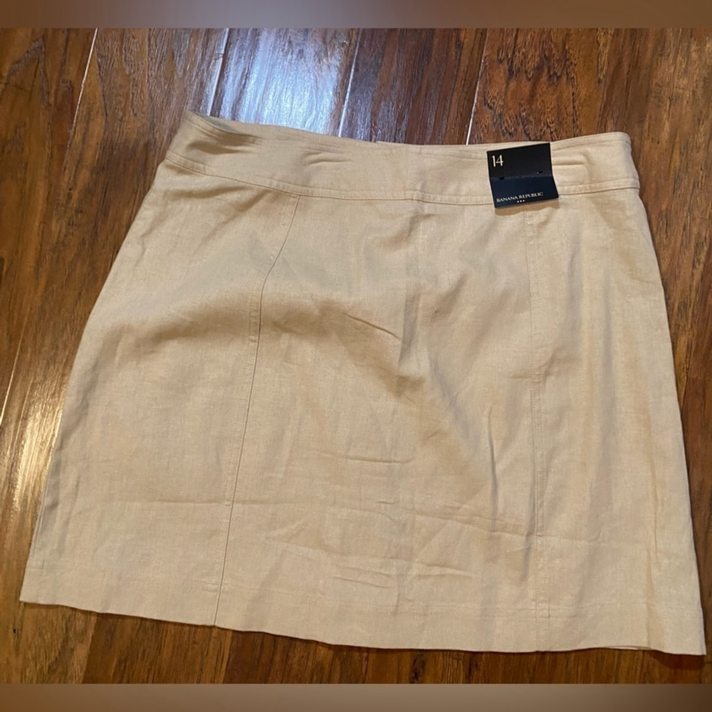 Banana Republic Tan Linen Skirt NWT - Picture 3 of 6